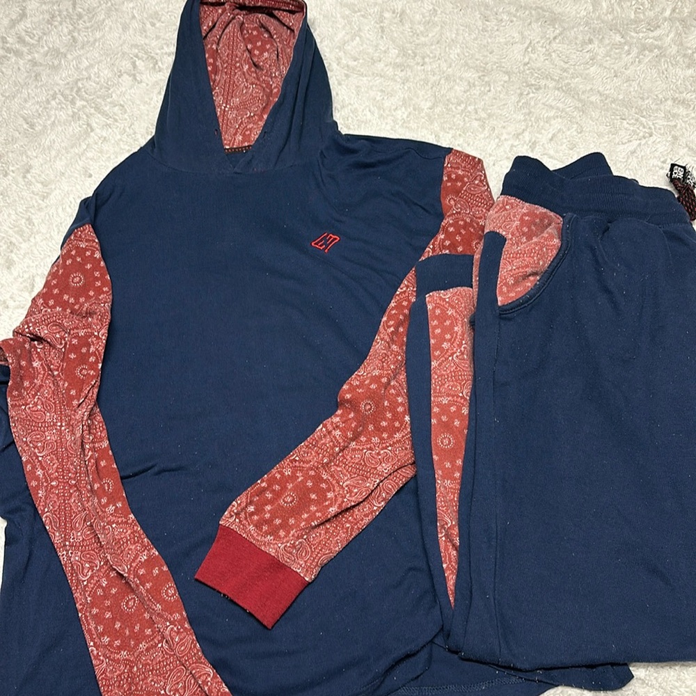 Men’s Enyce 2 Pieces Set - Sweatpants Joggers + Long Sleeve Hooded Shirt